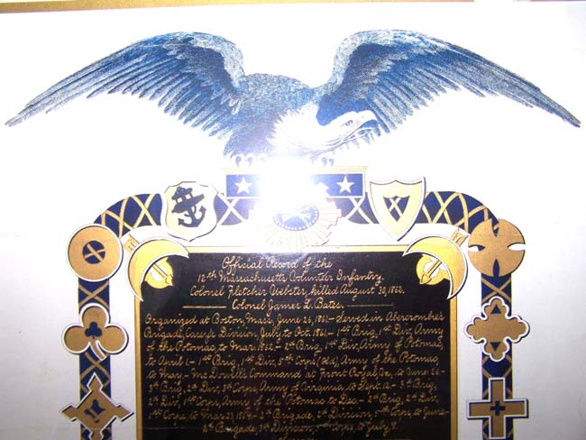 An Important Civil War Battle Honor Roll of the 12th Massachusetts Volunteer Infantry — image 2